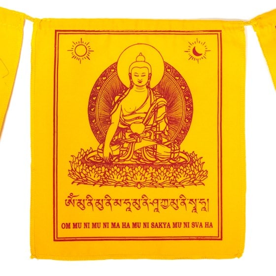 Tibetische Gebetsfahnen Shakyamuni Buddha