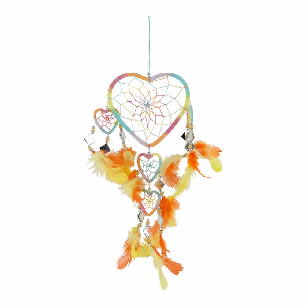 Traumf-nger Herzen Mehrfarbig Federn (44 x 19 x 1 cm)