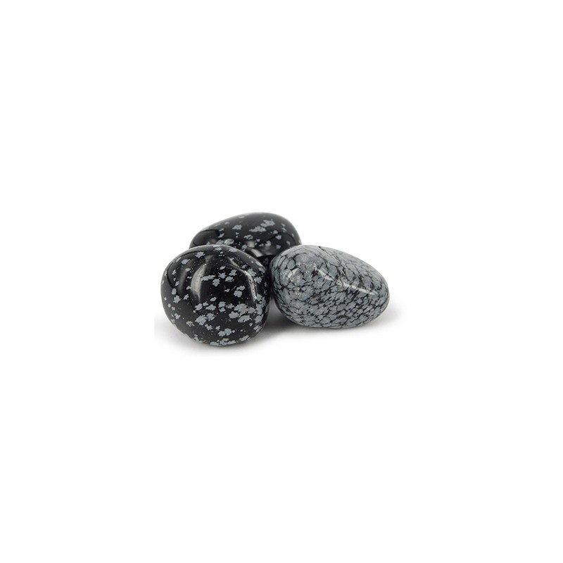Trommelsteine Obsidian Schneeflocke (1 kg - 20-40 mm)