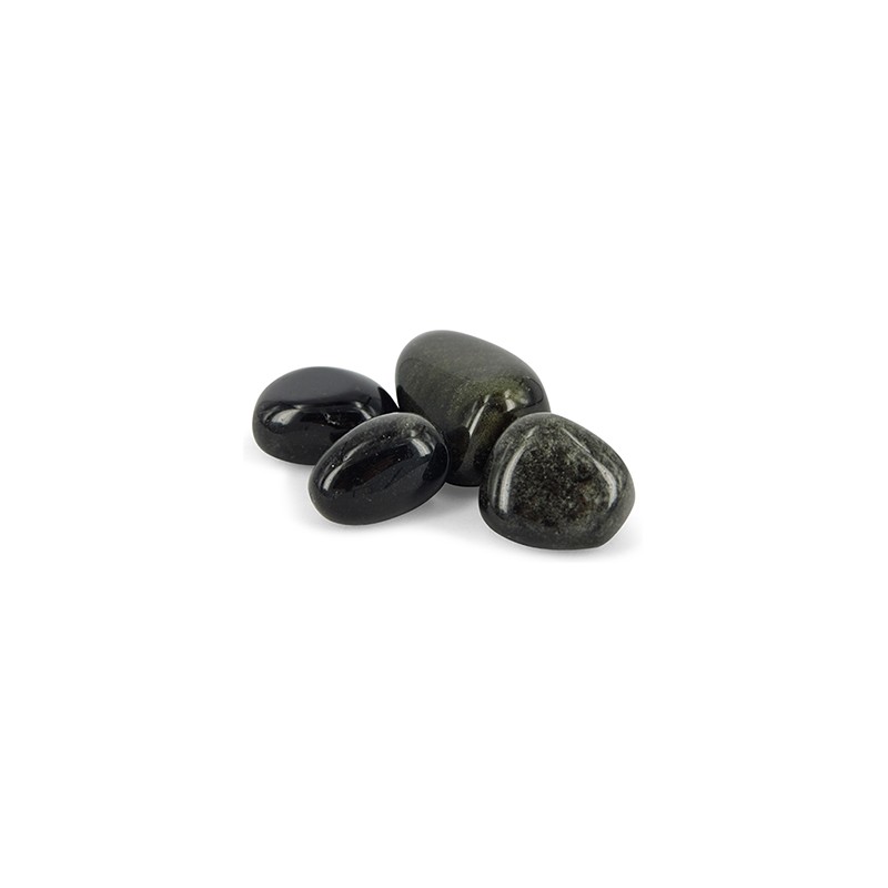 Trommelsteine Obsidian Silber (20-40 mm - 50 Gramm)