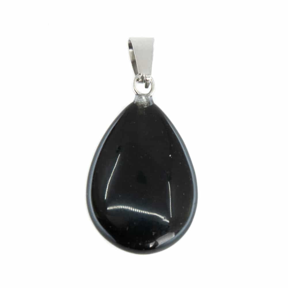 Tropfenf-rmiger Edelstein-Anh-nger Obsidian (20 mm)
