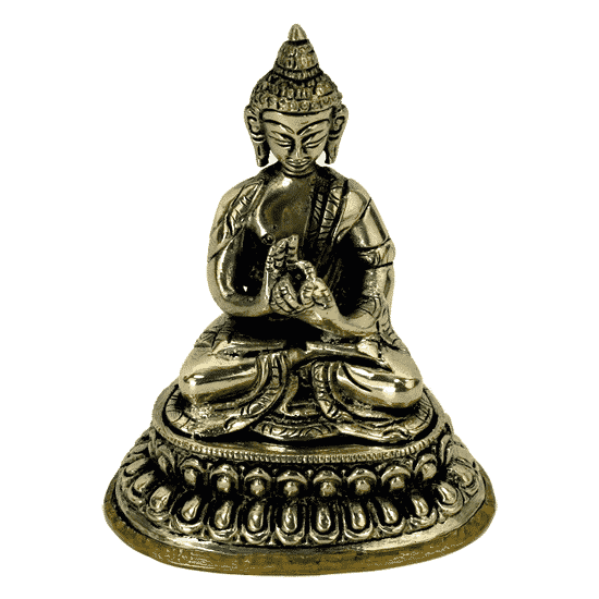 Vairochana Buddha Miniatur Wei-metall - 10 cm