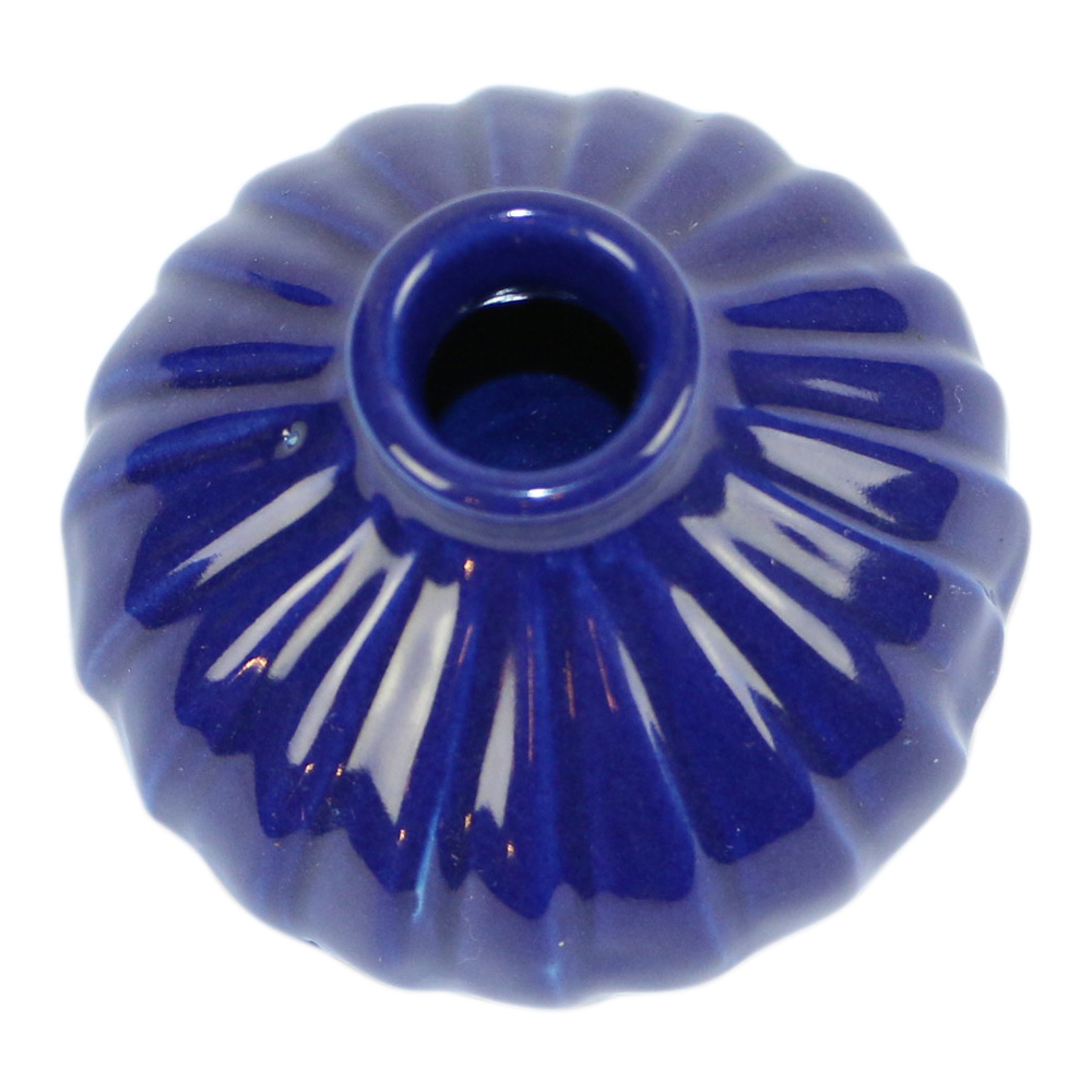 Vase aus Keramik Blatt Blau (4 x 4 cm)