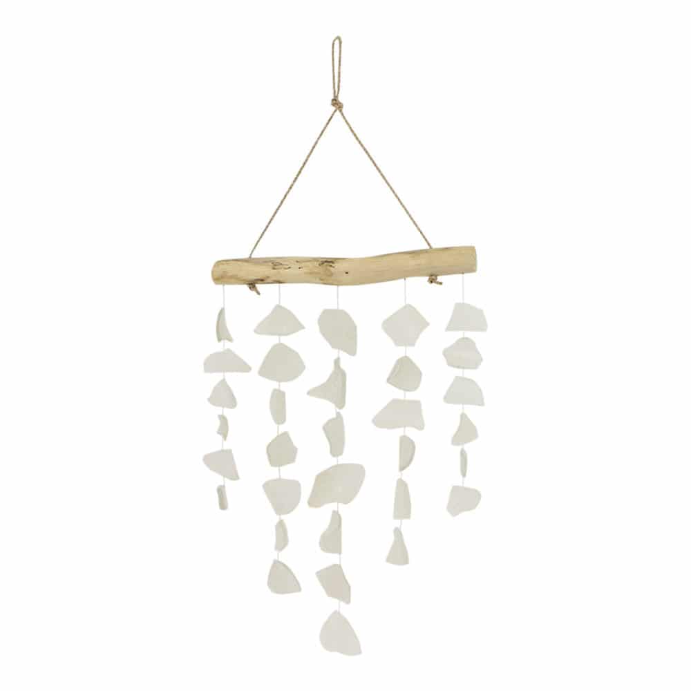 Wand Dekoration aus Glas Weiss (60 x 25 x 1-5 cm)
