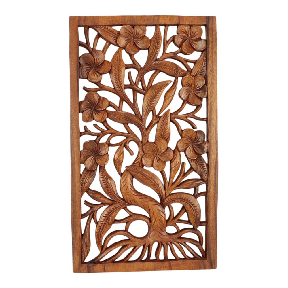 Wand Dekoration aus Holz Blumen Braun (49 x 28 x 2 cm) unter Home & Living - Dekoration & Atmosph?re