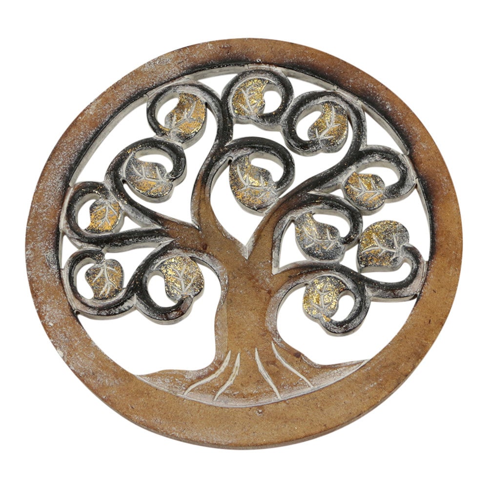 Wand Dekoration aus Holz Tree of Life Rond (20 x 20 x 1 cm) unter Home & Living - Dekoration & Atmosph?re