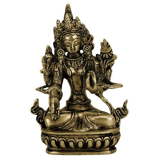 Wei-e Tara Statue Messing - 13 cm unter Home & Living - Spirituelle Figuren - Buddha Figuren - Tara Buddha