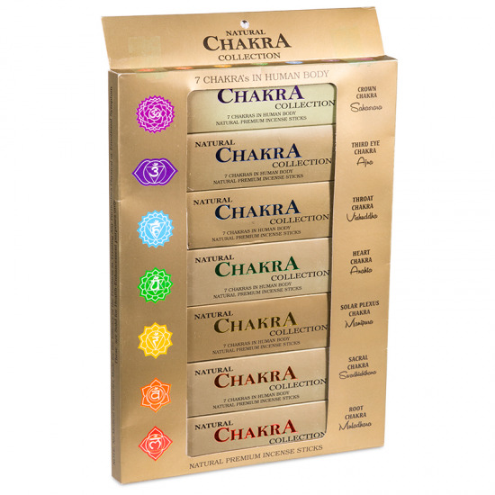 Weihrauchkollektion Raucherst-bchen - 7 Chakren (7 Packungen - 15 Gramm)