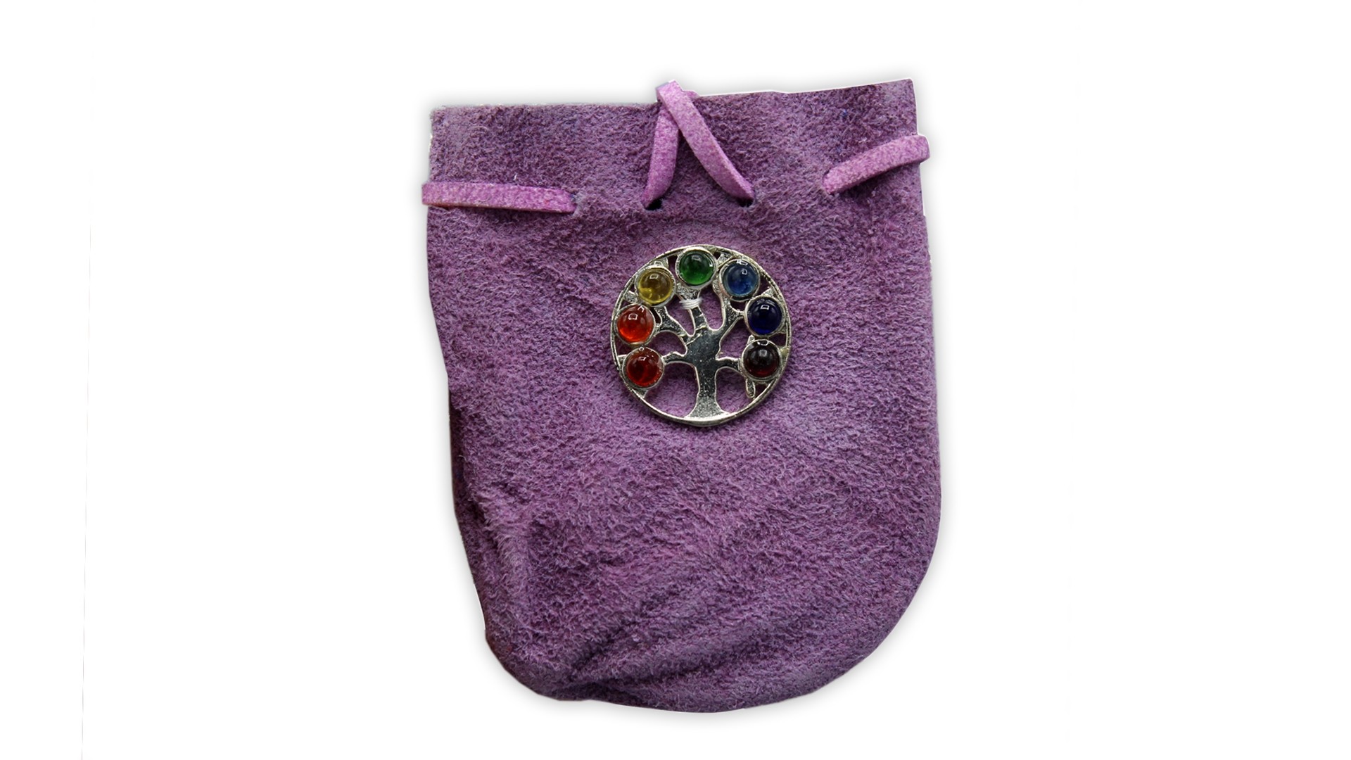 Wildleder Tasche Violett Chakra - Baum des Lebens 325 X 275