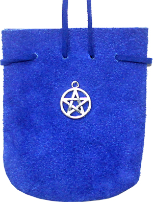 Wildledertasche - Pentagramm (Blau)