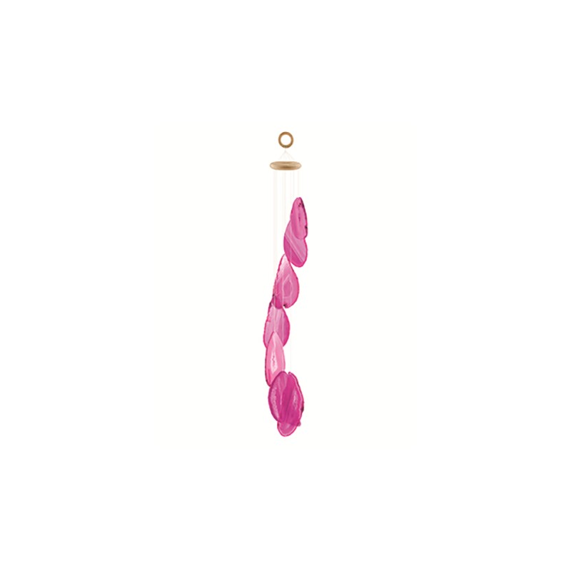 Windspiel Achat rosa (XL)