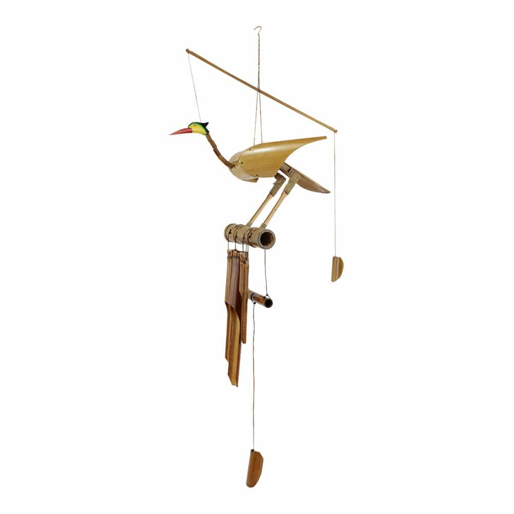 Windspiel Bambus Vogel Natur (105 x 40 x 19 cm)