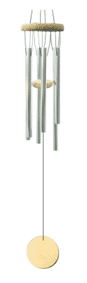 Windspiel mit 5 Klangst-ben und Naturholz