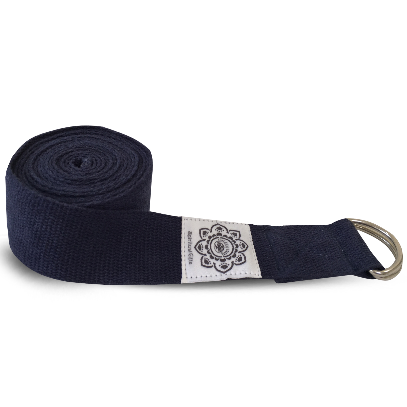 Yoga-G-rtel mit D-Ring aus Baumwolle (270 cm- dunkelblau)