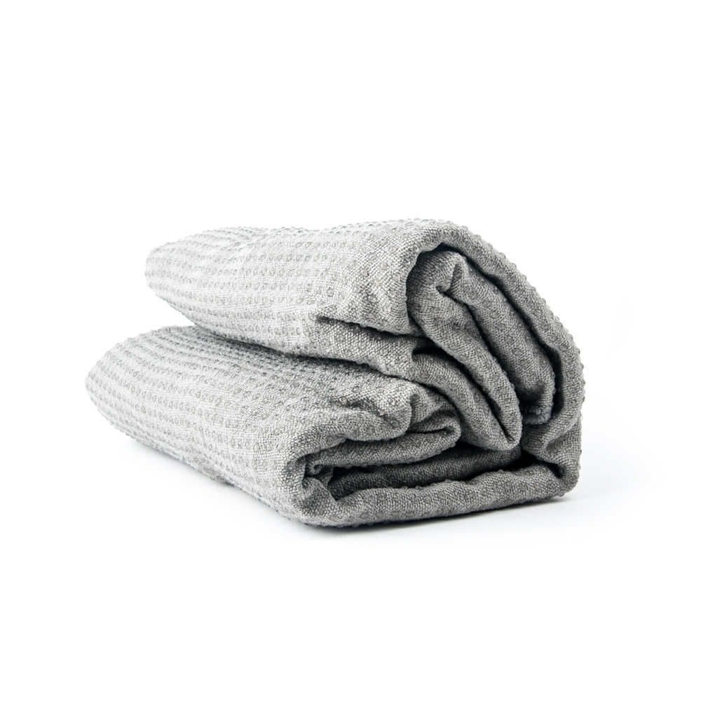 Yoga-Handtuch aus Silikon (grau- rutschfest)