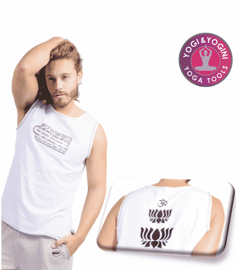 Yoga Top - Shakti (Organic Cotton- wei- in Gr-e S-M - man)