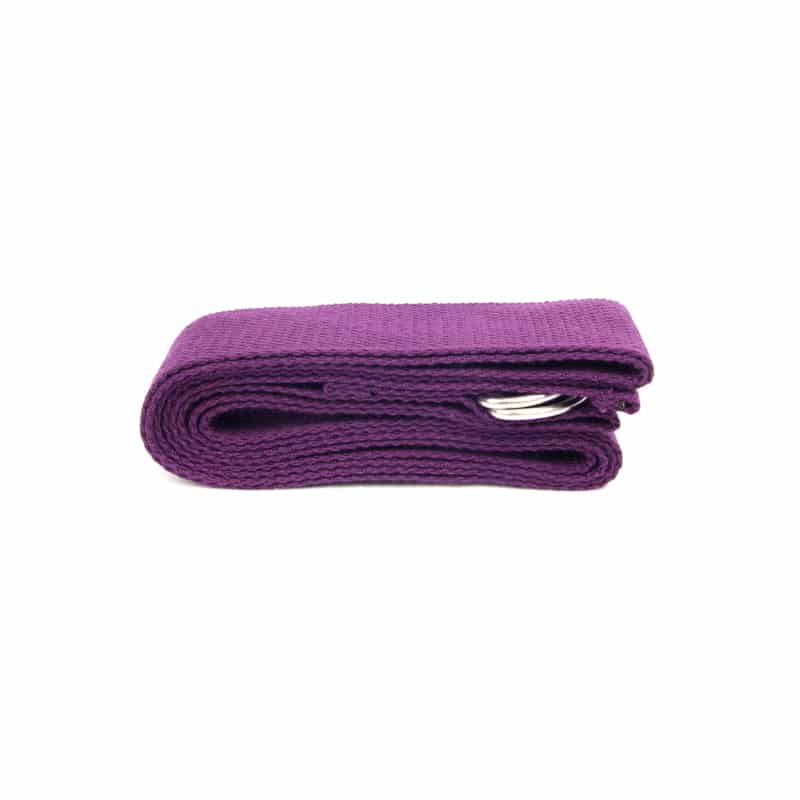 Yogagurt D-Ring Schnalle violett Baumwolle (183 x 4 cm)