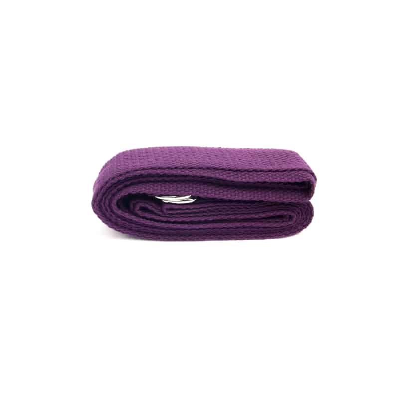 Yogagurt D-Ring Schnalle violett Baumwolle (250 x 3 cm)