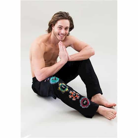 Yogahose Herren Chakra schwarz Gr-e M-L