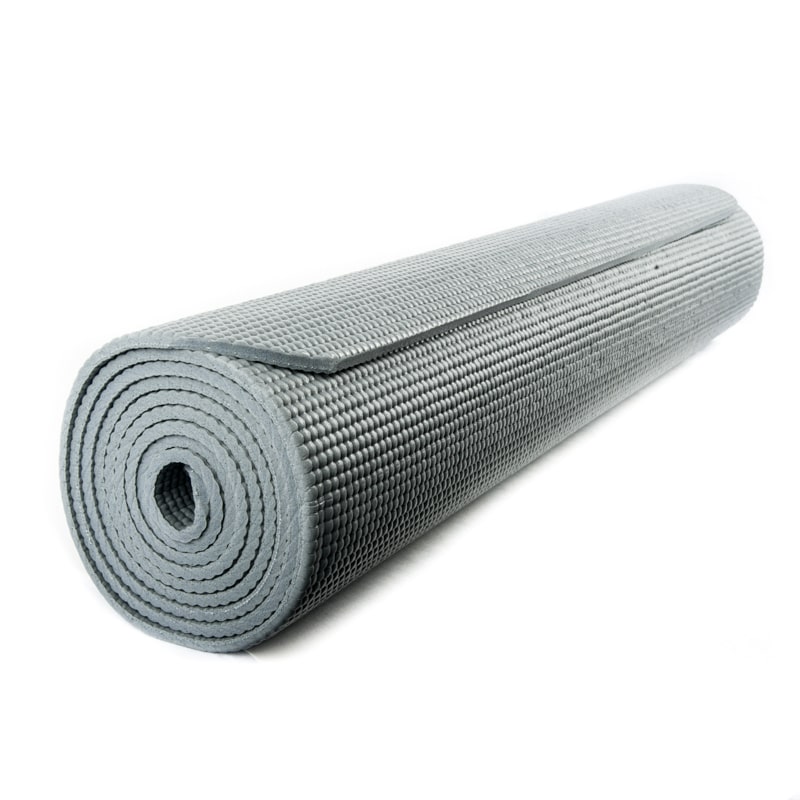 Yogi und Yogini PVC Yogamatte grau (185 x 63 x 0-5 cm)