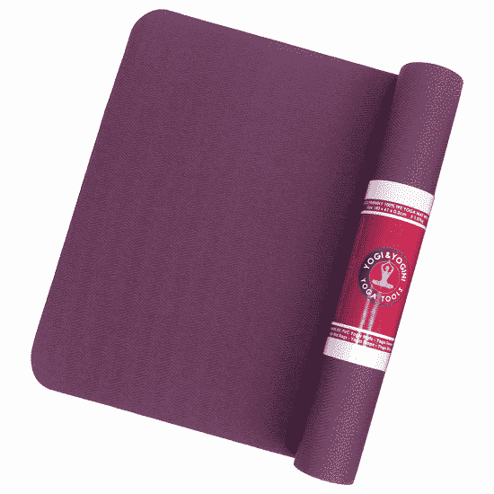 Yogi und Yogini TPE Yogamatte (lila-schwarz)