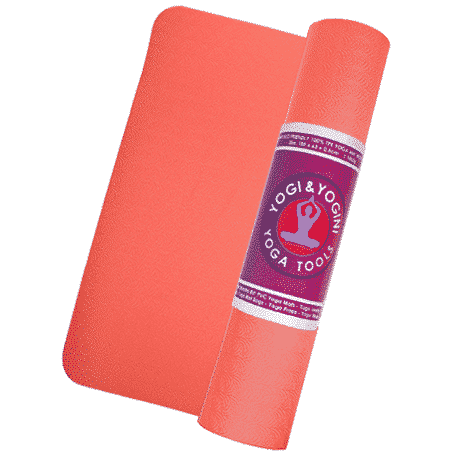 Yogi und Yogini TPE Yogamatte (rot-braun)