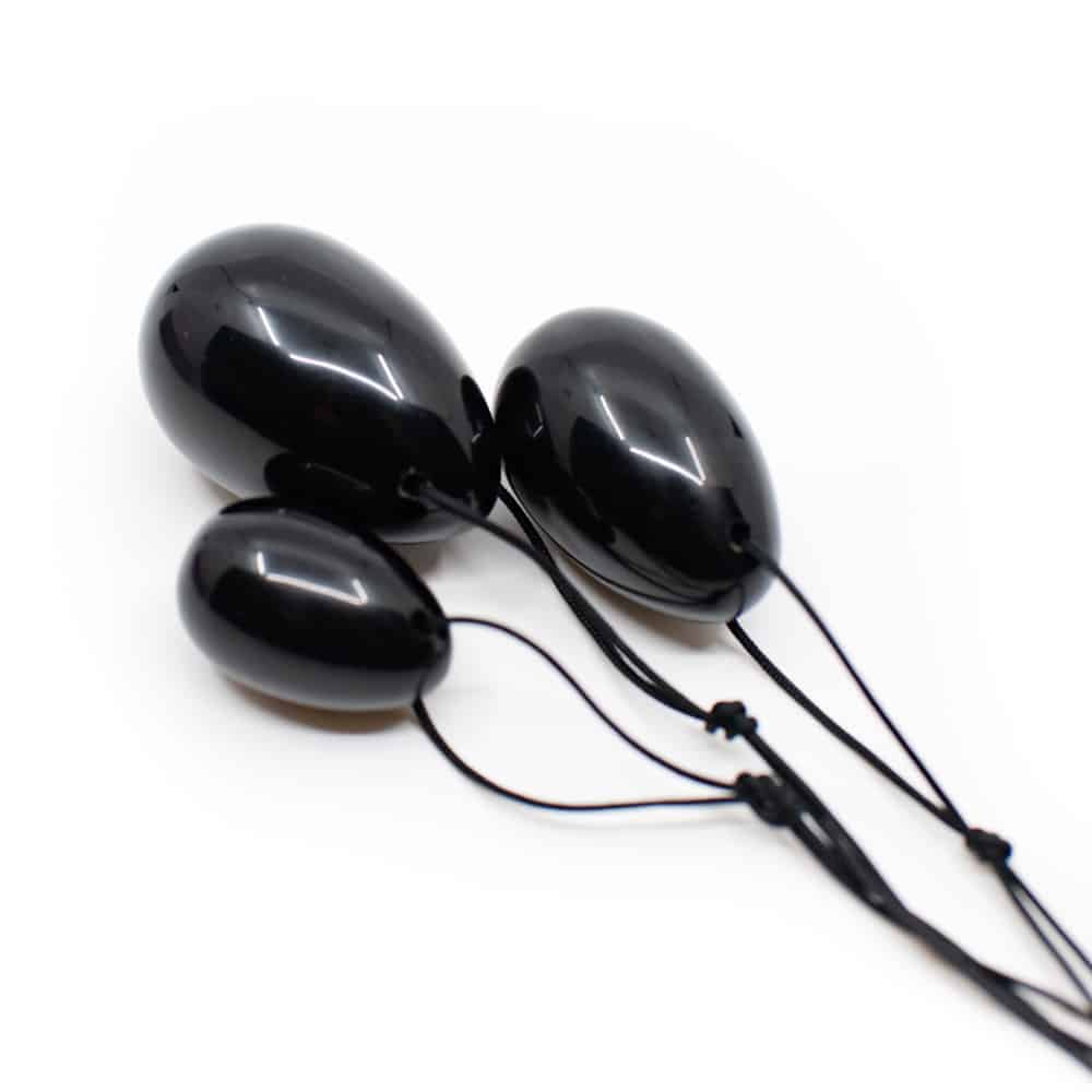 Yoni-Ei Set Obsidian - 3er-Set unter Wellness - Yoni-Massage - Yoni-Eier - Yoni Eieren Sets - Wellness - Yoni-Massage - Yoni-Massagesets